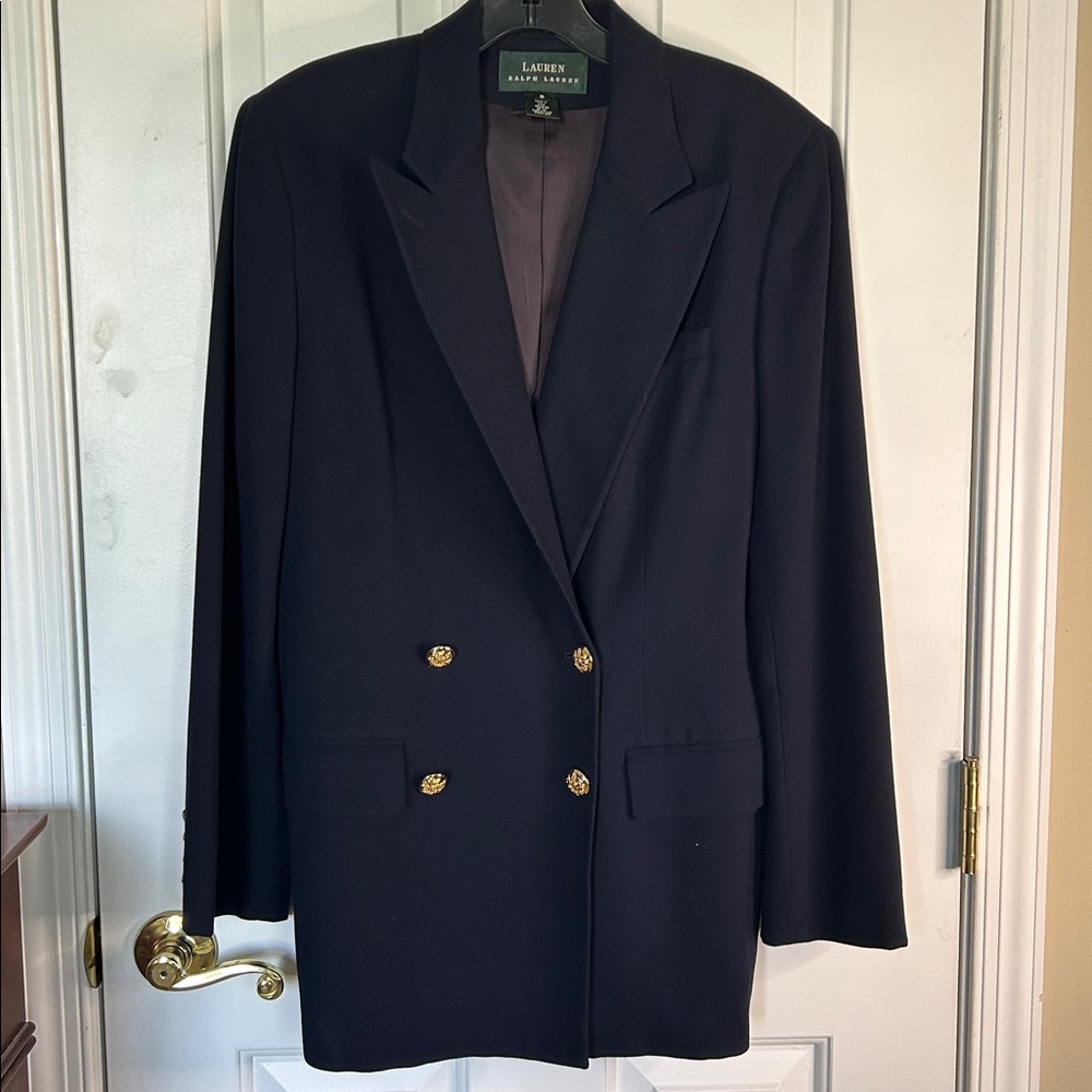 Lauren Ralph Lauren Navy Blazer with Gold Accents buttons
